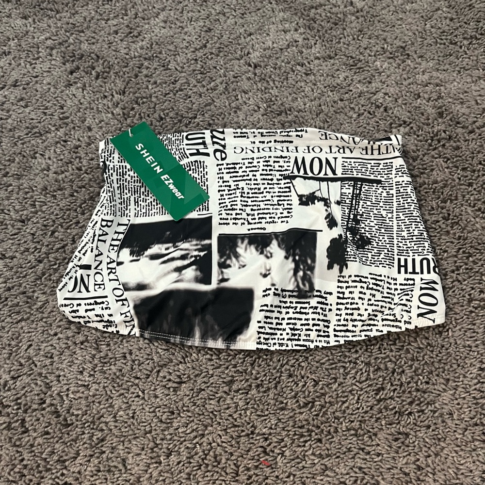 Newspaper styled tube top